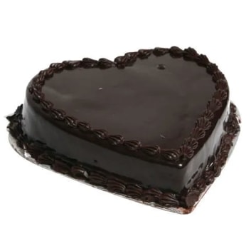 4-5 Kişilik Yaş Pasta - Çikolatalı Kalp Formu