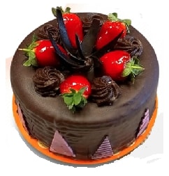 Çikolata Parçacıklı Yuvarlak 2-3 Kişilik Yaş Pasta